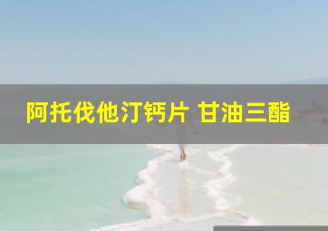 阿托伐他汀钙片 甘油三酯